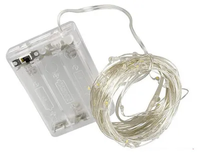 LED-Lichterkette 2 m, RGBY, kabellos, batteriebetrieben