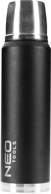 Image de NEO TOOLS Thermos maniable de 1000ml, bouteille d'eau, acier inoxydable, avec bouchon, jusqu'à 6 heures 75°C et jusqu'à 12 heures 60°C, bouteille thermos pour le sport, l'université, l'école, le fitness, le plein air, le camping