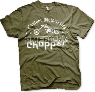 Produktbild von American Chopper Washed Logo T-Shirt - X-Large - Olive
