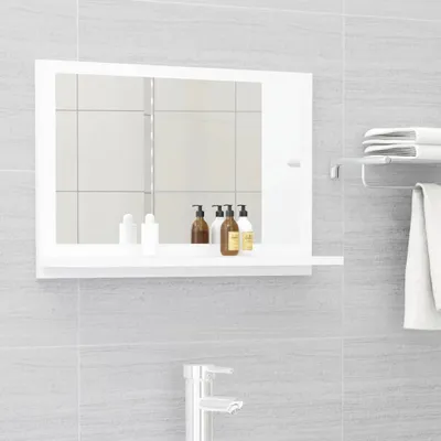 Produktbild von vidaXL Badspiegel Weiß 60x10,5x37 cm Holzwerkstoff