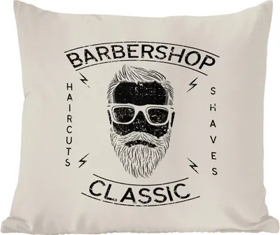 Produktbild von MuchoWow® Zierkissen Sofakissen Wohnzimmer Dekokissen 45x45 cm Jahrgang - Mann - Bart - Schlafpolster - Polster für das Sofa