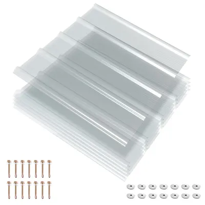 Obrázek produktu pro Peviasot 5dílná sada FRP světelných panelů 90x80 cm, 1 mm, profilované desky, čiré, s UV ochranou, odolné proti krupobití a povětrnostním vlivům, včetně šroubů pro zastřešení terasy nebo garáže