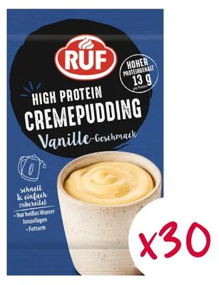 Produktbild von RUF Monats-Vorrat Protein Pudding Vanille (30 Stück)
