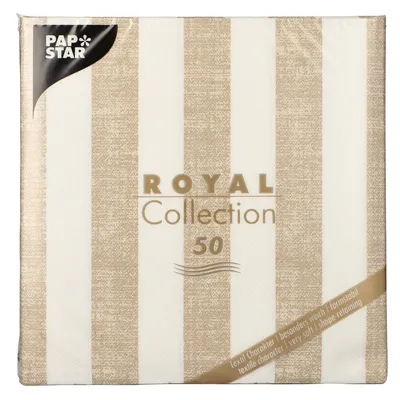 Immagine prodotto di Papstar Servietten sabbia ROYAL Collection Lines 40x40cm 50 Stück