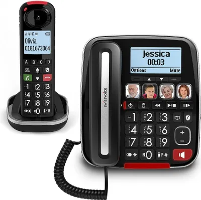 Produktbild von Swissvoice Xtra 3355 Combo - schnurgebundenes Seniorentelefon - schwarz
