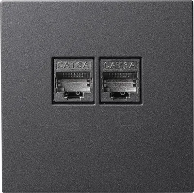 Produktbild von Netzwerk-Dose McPower Shallow CAT6A UP anthrazit vollgeschirmt