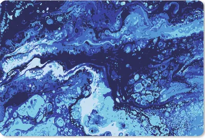 Produktbild von MuchoWow® Mauspad Mousepad Marmor - Blau - Aquarell 27x18 cm - Mousepads - Maus Mat - Pad - Mausunterlage - Büroartikel - Desk Matten