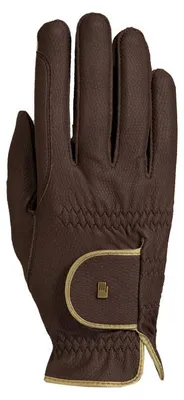 Produktbild von Roeckl Reithandschuh Lona Handschuh Mokka/ Gold 7 1/2