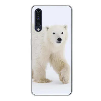 Produktbild von MuchoWow® Handyhülle Schutzhülle Hülle für Samsung Galaxy A50 Eisbär - Schnee - Weiß Silikon Softcase Handy Hülle - Mobiltelefonhülle