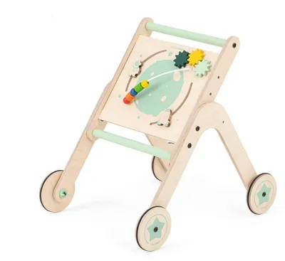 Produktbild von MamaToyz Holz Spieltisch & Lauflernwagen Trio WalkMe Natur 56x41x53 cm