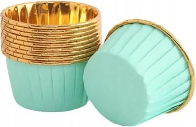 Immagine prodotto di Stampi per muffin color oro menta 50 pz.