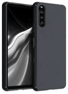 Produktbild von kwmobile Handyhülle für Sony Xperia 10 III Hülle - TPU Case - Kabelloses Laden - Schutzhülle Cover in Schwarz