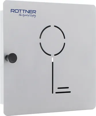Obrázok produktu pre Rottner Key Collect 10 skrinka na kľúče strieborná  | 	Magnetický uzáver | 22 x 22 x 5 cm