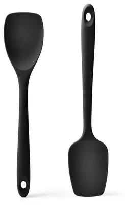 Obrázok produktu pre Sada silikónových varešiek, 2 kusy, odolné voči teplu až do 315°C, čierna, 28 cm + 29 cm