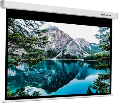 Produktbild von 4:3 reflecta CrystalLine Heimkino Beamer Rolloleinwand 240 x 189 (236x177)cm (87683) / Gehäuselänge 255 cm / FULL HD / 3D / 4K / HDTV