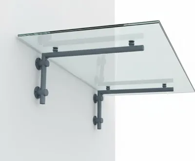 Produktbild von Glaszentrum Hagen 200x90 cm Glasvordach Klar RAL7016-L