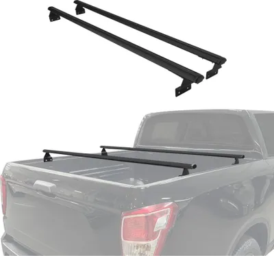 Image de Barres de toit transversales pour VW Amarok 2010-2025 Aluminium Noir