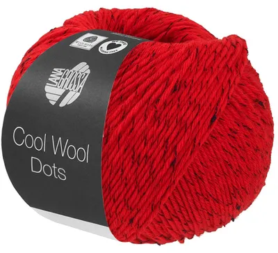 Produktbild von Lana Grossa COOL WOOL DOTS 50 g Merinoklassiker mit effektvollen Tweednoppen Farbe 005 - Rot