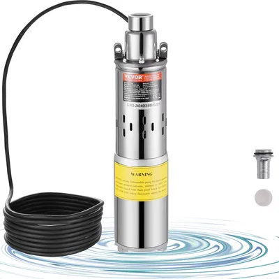 Produktbild von VEVOR solárne čerpadlo na vodu, 24 V DC, 277 W, čerpadlo do hĺbkových studní, max. prietok 2,1 m³/H, max. výtlačný výkon 83 m, max. hĺbka ponoru 20 m, zavlažovanie fariem, napájanie hospodárskych zvierat