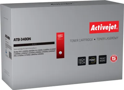 Zdjęcie produktu dla Activejet Toner ATB-3480N (zamiennik Brother TN-3480; Supreme; 8000 stron; czarny), 8000 stron(y), Czarny, 1 szt.