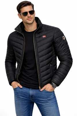 Produktbild von Herren Übergangsjacke Frühlings Jacke Steppjacke Jacke Leicht Outdoor