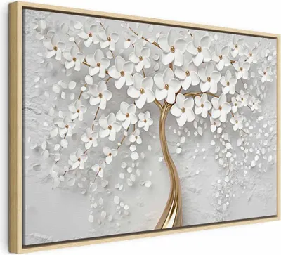 Produktbild von Italienischer Leinwand Leinwandbild - Magic Magnolia (1 Part) Wide 90x60 cm Blumen b-B-0475-b-a