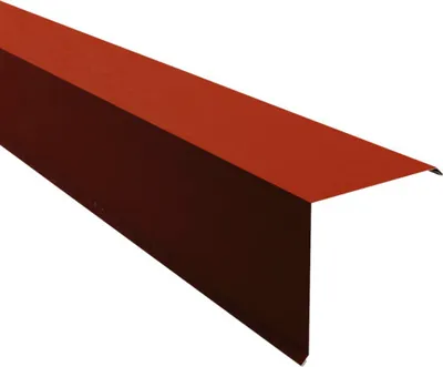 Produktbild von PRECIT Ortgangblech für Trapezblech Oxidrot RAL 3009 Shimoco 80µm 2000 mm x 180 mm x 180 mm x 0,5 mm