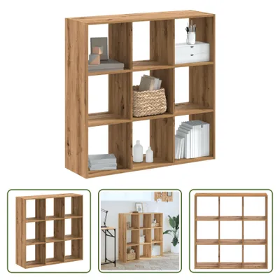 Immagine prodotto di The Living Store Libreria Artisan in rovere 102x32x102 cm materiale legno