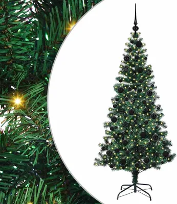 Zdjęcie produktu dla vidaXL Sztuczna, oświetlona choinka zielona 180 cm