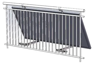 Zdjęcie produktu dla Uniwersalny, regulowany uchwyt na panele słoneczne Solarmi na balkon, czarny