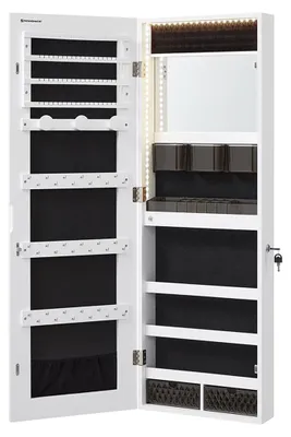 Zdjęcie produktu dla Biała komoda z lustrem - MDF - 37,5 x 9,7 x 108 cm