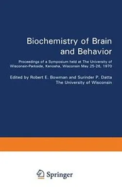 Immagine prodotto di Biochemistry of Brain and Behavior