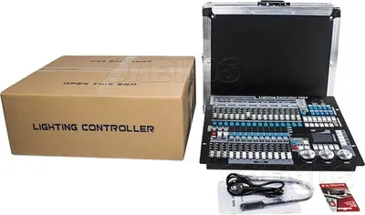 Zdjęcie produktu dla Konsola DMX, 1024 kanały, przenośna walizka transportowa, konsola1024 z FC, wtyczka EU