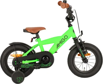 Produktbild von Explorer 12 Zoll 20 cm Jungen Rücktrittbremse Grün/Schwarz