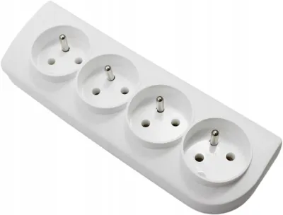 Produktbild von Elgotech GN-40 4-fach Verlängerungskabel mit Erdung, weiß