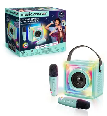 Obrázek produktu pro Karaoke systém – bezdrátový, s 2 mikrofony a světelnými efekty