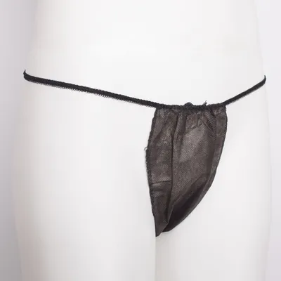 Produktbild von Einweg String Tanga-Damen, schwarz 50 Stück (1 Beutel)