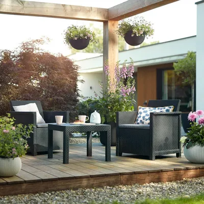 Image de Petawawa - Salon de Jardin, Noir Anthracite, 2 Places