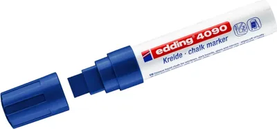 Produktbild von Kreidemarker edding 4090 4-15mm blau Packung mit 5 Stück