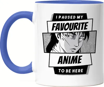 Produktbild von I paused my favorite Anime to be here Tasse Blau Anime Japan Manga