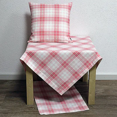 Produktbild von Platzset Tischset OLIVIA Karomuster weiß rosa kariert 35x50cm Hossner WA