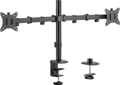 Produktbild von Držák na 2 monitory 'Seljord' do 32 palců VESA 75/100 černý