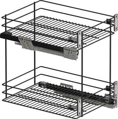 Produktbild von Vauth-Sagel VS SUB Slim Drahtkorb Classic - Rack Unterschrankauszug für KB 400mm - Korbablage aus Stahldraht, Stahl lava