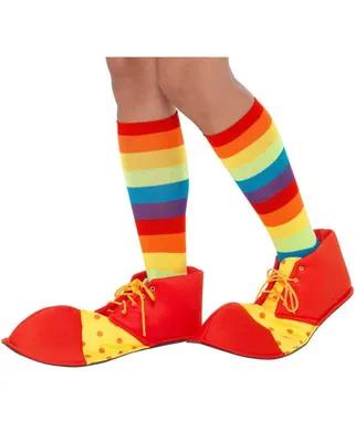 Produktbild von Rot-gelbe Clown Schuh Überzieher für Spaßmacher Kostüme