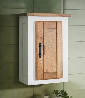Produktbild von Badoberschrank 42x60cm 'Slyder' Mango weiß & natur