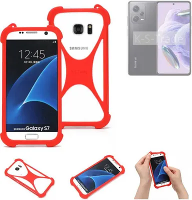 Produktbild von K-S-Trade Handy-Hülle kompatibel mit Xiaomi Redmi Note 12 Pro+ Schutz-Hülle Bumper Silikon Schutz Hülle Cover Case Silikoncase Silikonbumper TPU