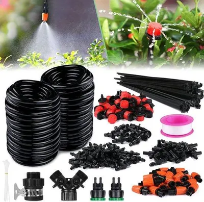 Image de Kit de système d'arrosage 149 pièces, système d'arrosage goutte-à-goutte automatique de 30 m pour le jardin