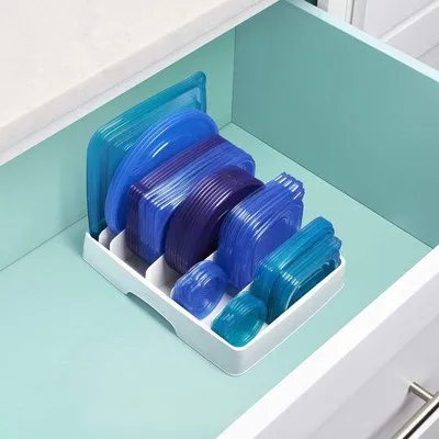 Immagine prodotto di Supporti regolabili per coperchi - Bianchi - Grandi - (33,5 x 26,5 x 8,5 cm)