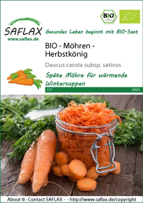 Productafbeelding van SAFLAX - - Wortelen - Herfstkoning - 1000 zaden - Daucus carota