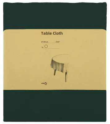 Image de vidaXL, nappe ronde, lot de 5, vert foncé, diamètre 140 cm, polyester